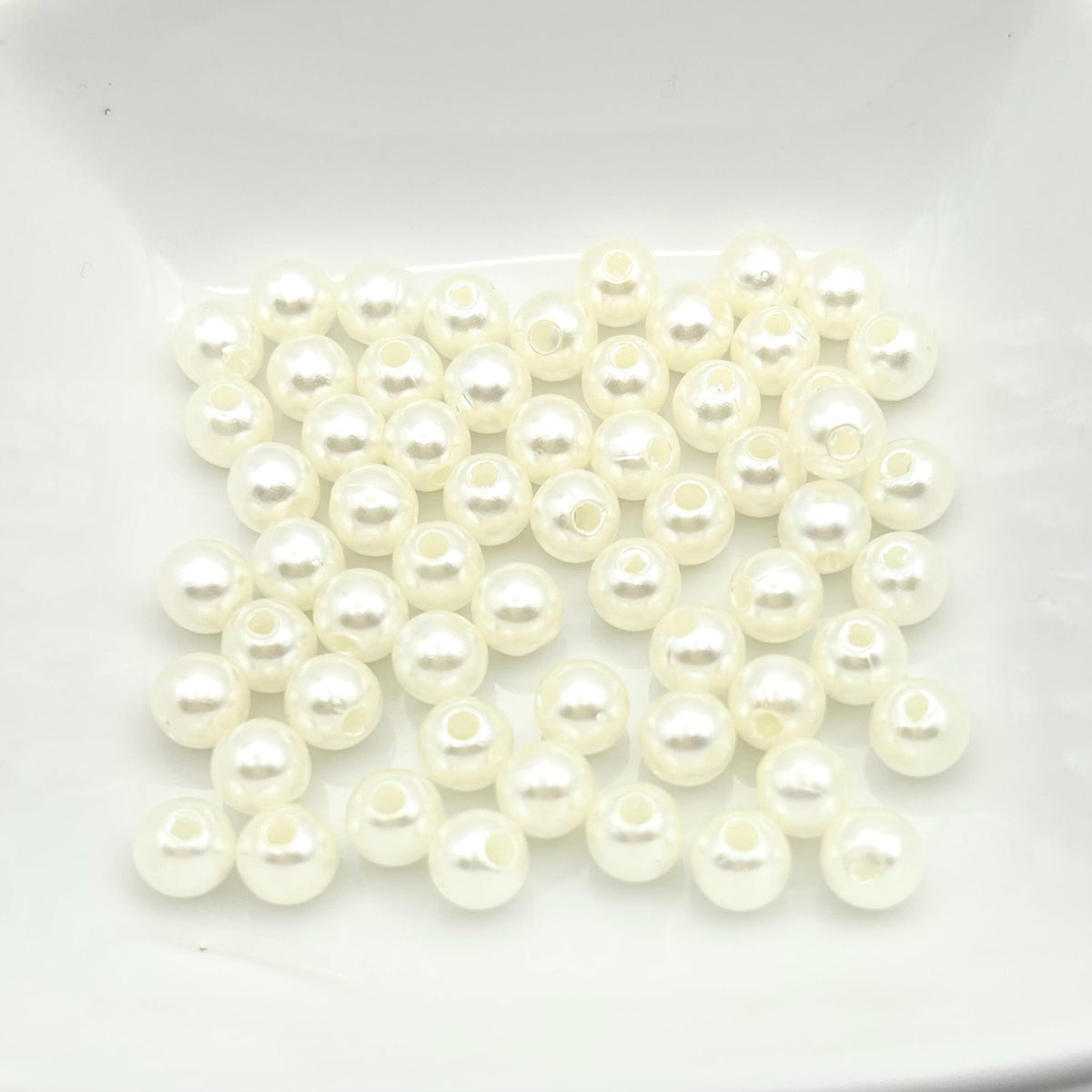 DIY Pearl Hair Kit – 8mm Faux Pearls with Clear Elastics for Braids, Buns, Weddings, Special Occasions – 5/15/25 Count