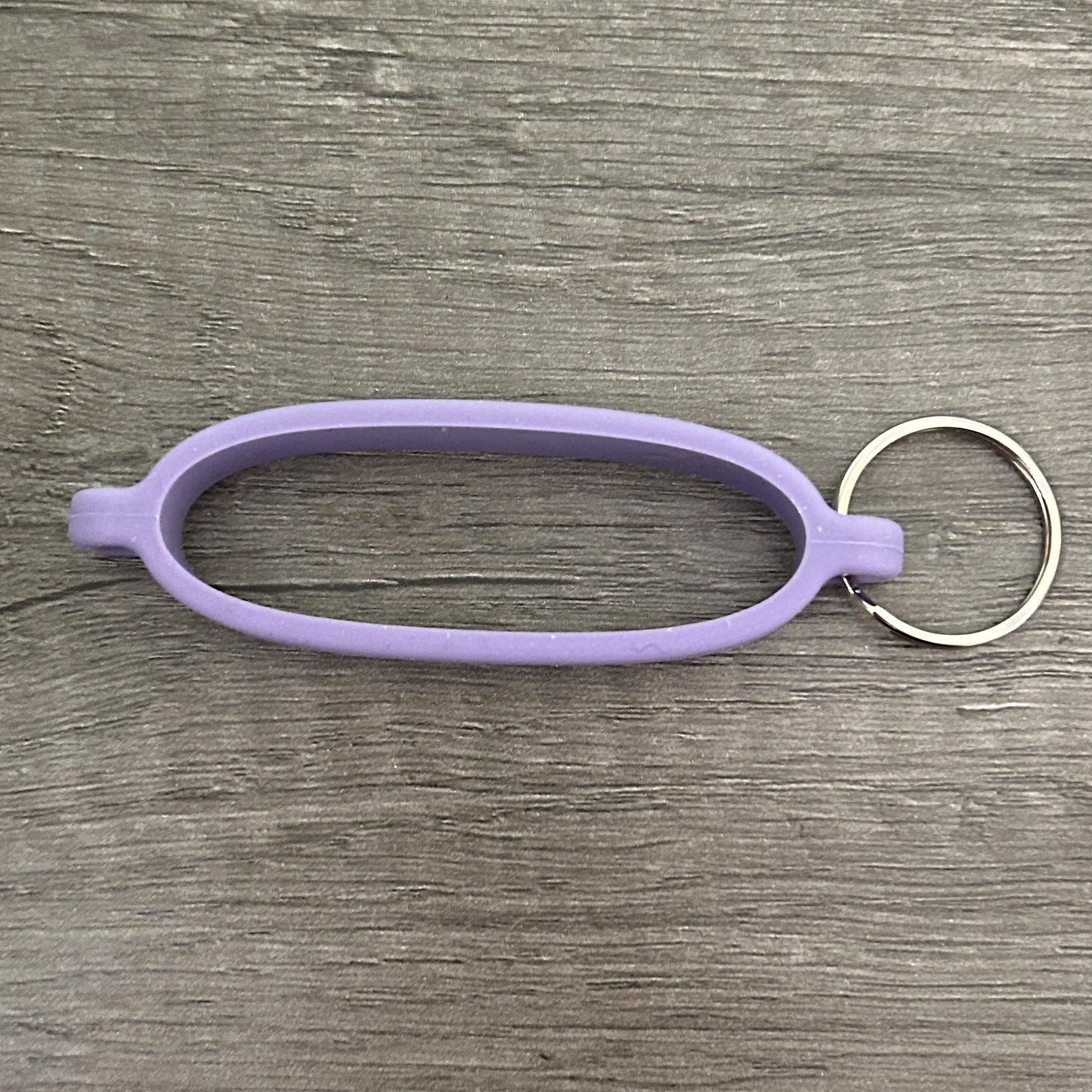 DIY Water Bottle Charm Keychain Kit Lavender Dreams Beads & Silicone Band Hydration Reminder