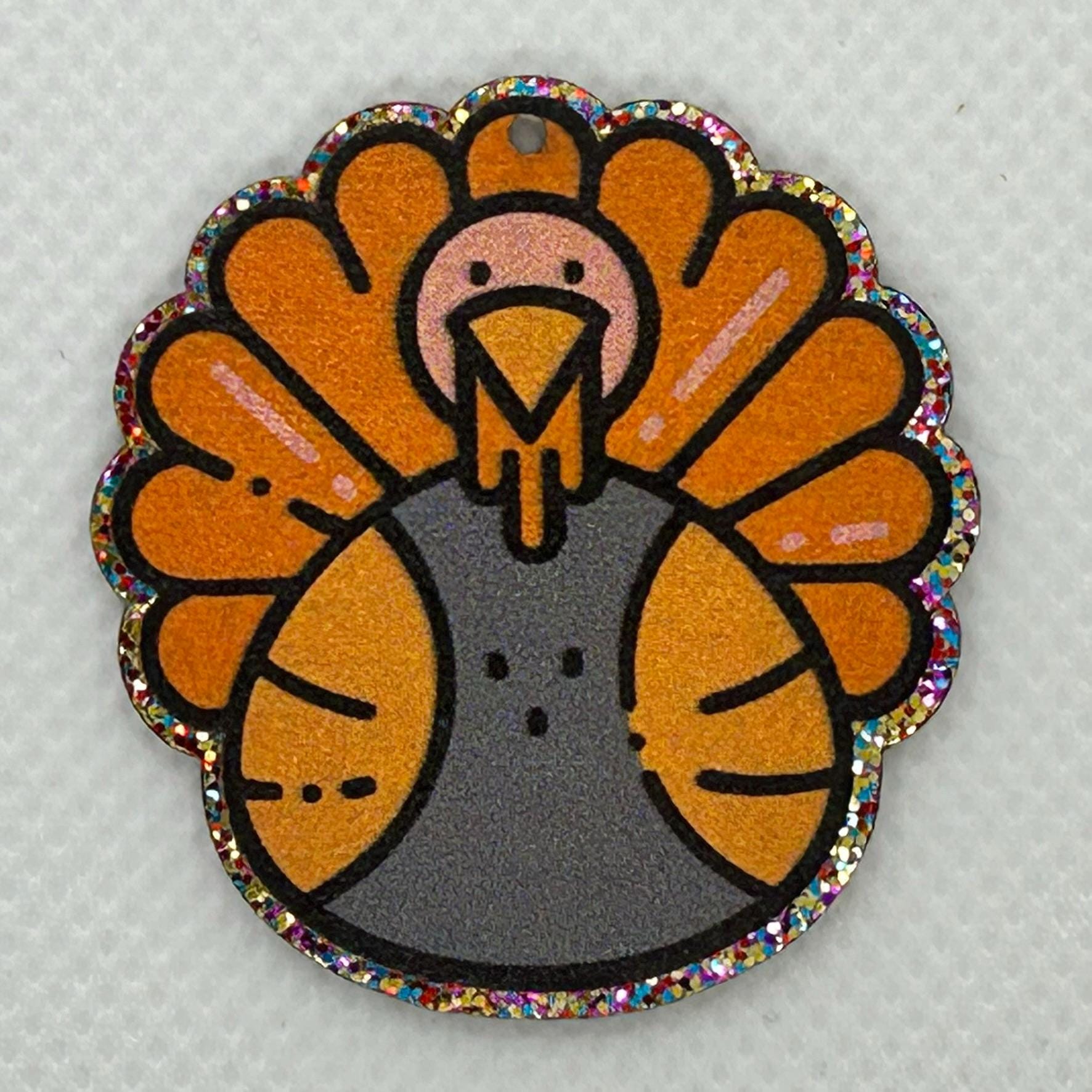 DIY Turkey Charm Kit, Thanksgiving Craft Kit, Fall DIY Project, Handmade Pendant, Autumn Charm, Thanksgiving Ornament, Unique Holiday Craft