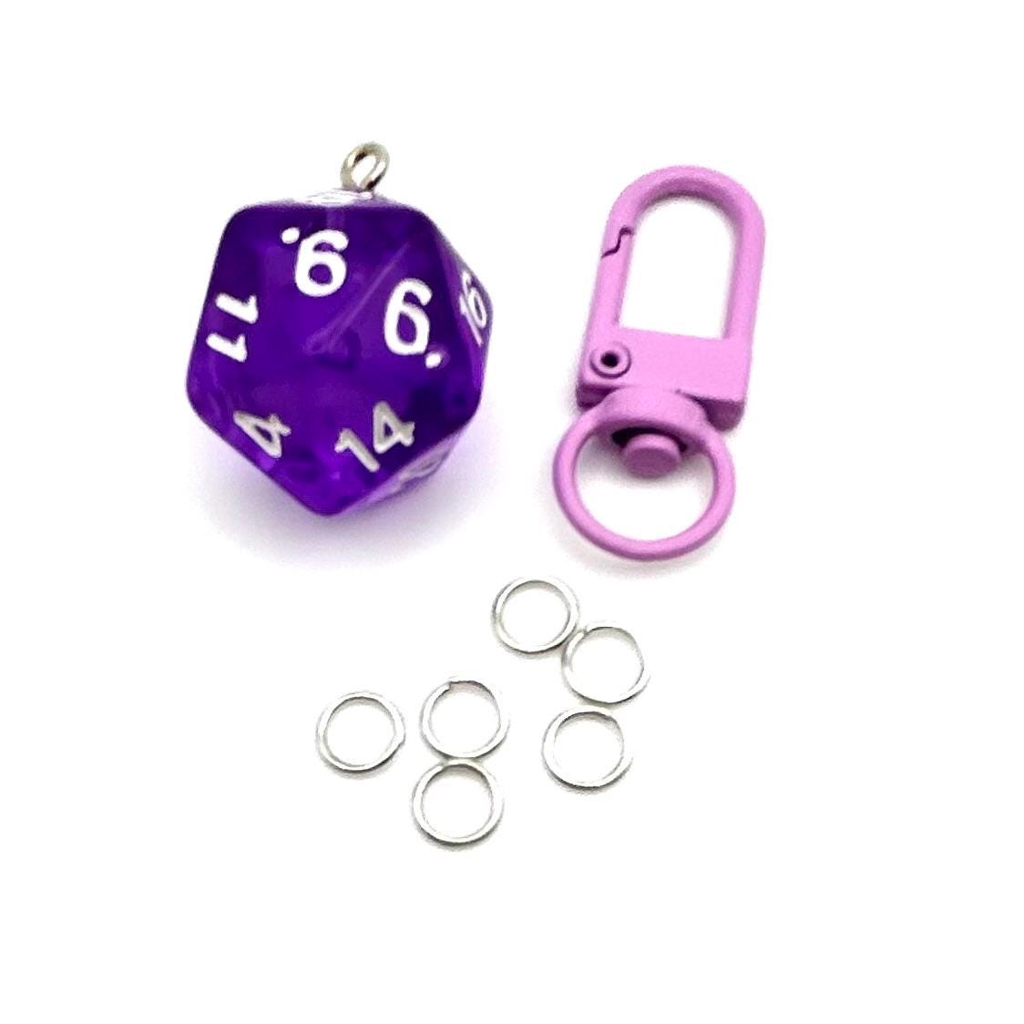DIY D20 Dice DND inspire Charm Kit - Geeky Gift Tabletop Gaming Craft Project
