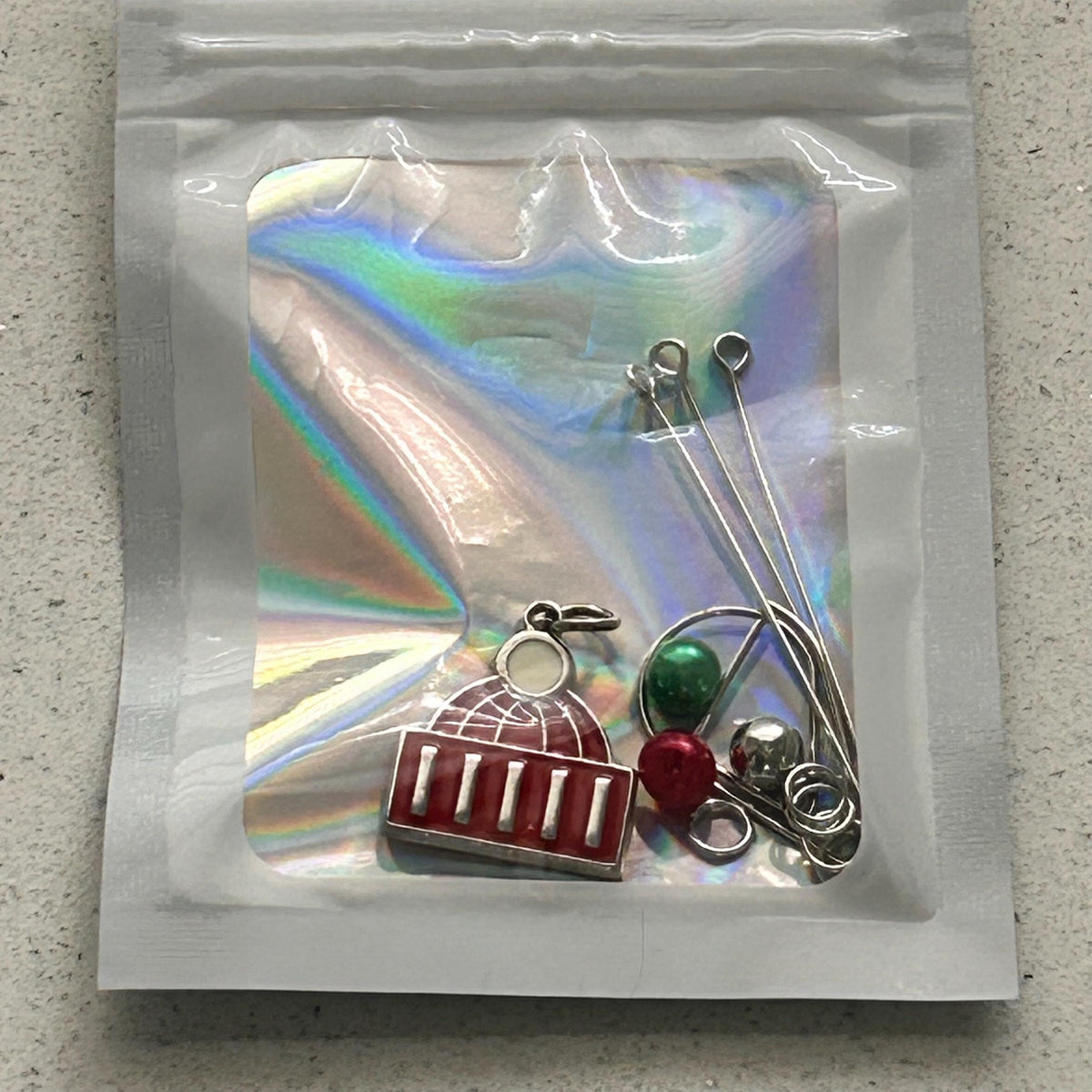 DIY Winter Cuffed Beanie Charm Kit – Planner Charms, Journal Decorations, Craft Supplies for Winter, Customizable Holiday Charms