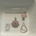 DIY Pink Snowflake Charm Kit – Holiday Planner Charms, Journal Decorations, Craft Supplies, Customizable DIY Winter Charms