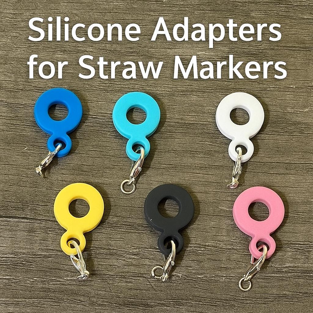 DIY flower power style Kit Silicone straw adapter acrylic flower bead, bow charm for beaded cup decorations