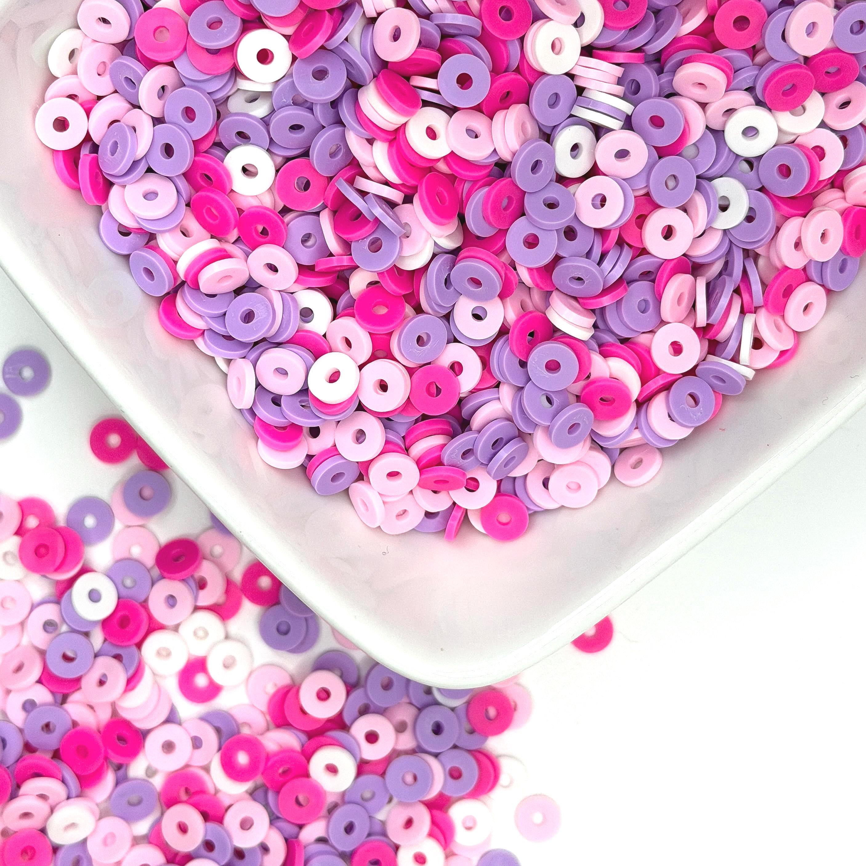 My  Sweet Valentine Clay Bead Mix -Craft beads - Bead Soup - DIY Crafts - friendship bracelets -necklaces