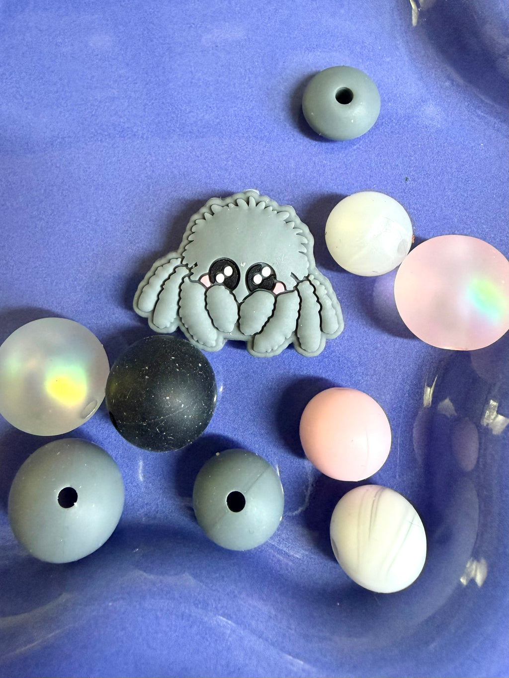 Spooky Spider Beadable Bag Clip DIY Kit