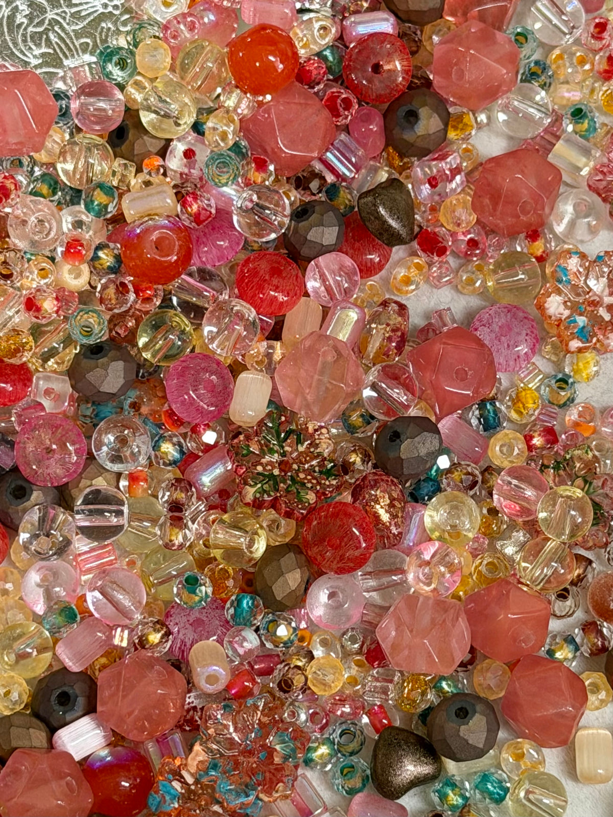 Autumn spell glass bead mix (bead soup) fall color beads