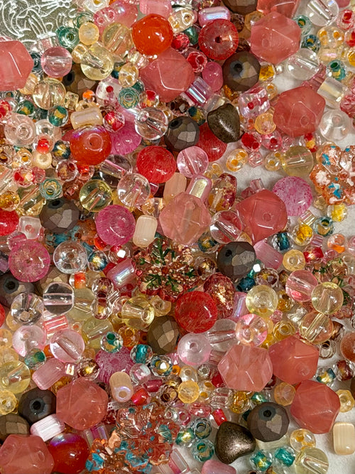 Autumn spell glass bead mix (bead soup) fall color beads