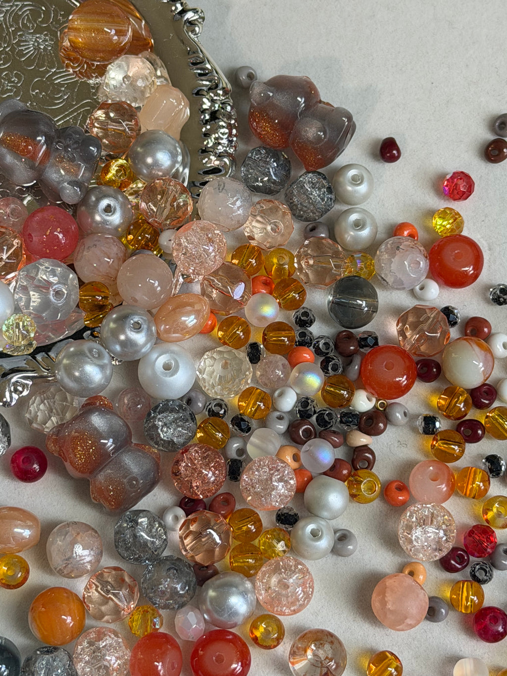 A walk in autumn bead mix for Jewelry making and DIY crafts  2oz ( Bead soup mix)