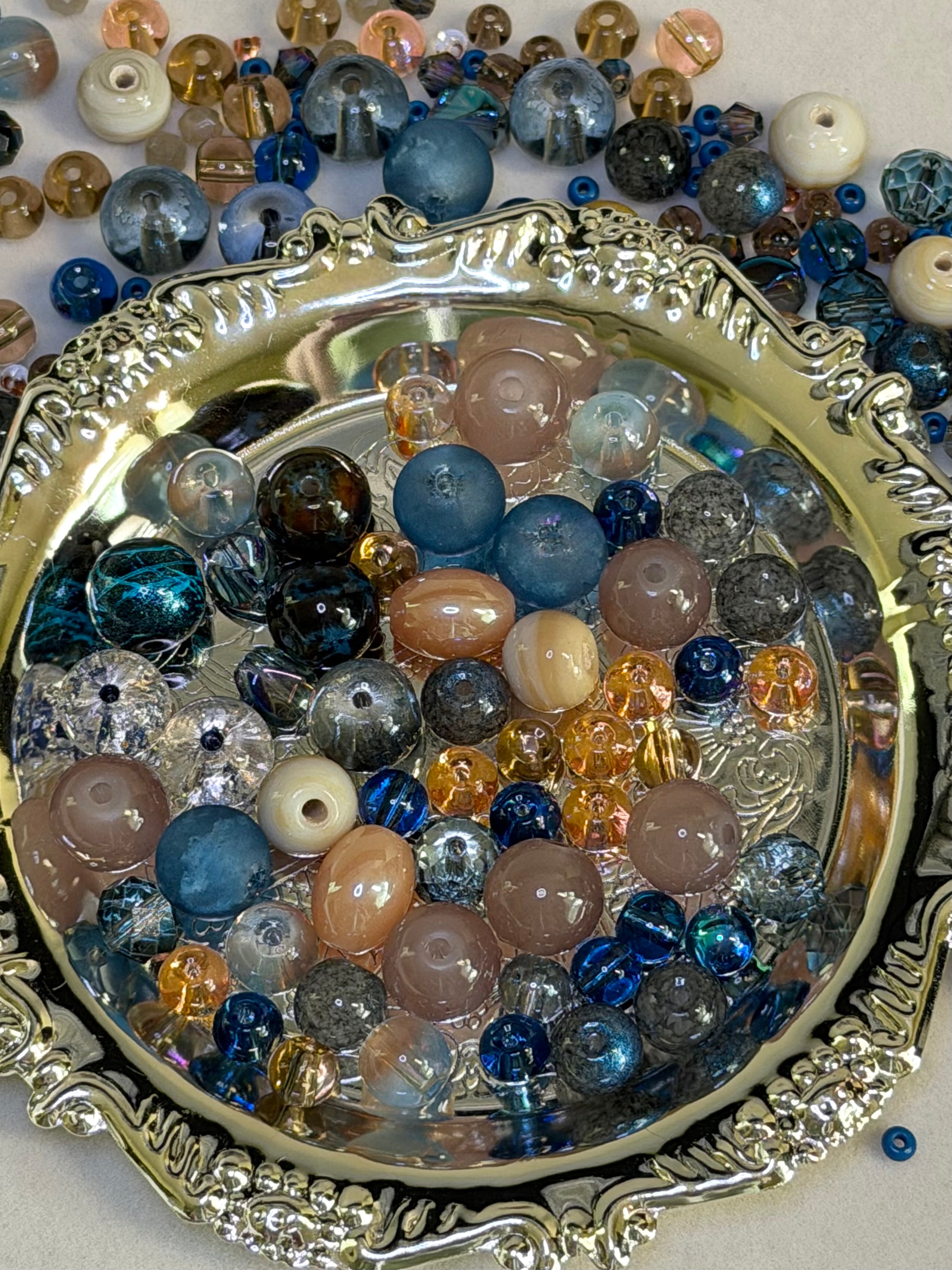 Midnight voyage Bead Mix for Jewelry making and DIY crafts  2 oz ( Bead soup mix)