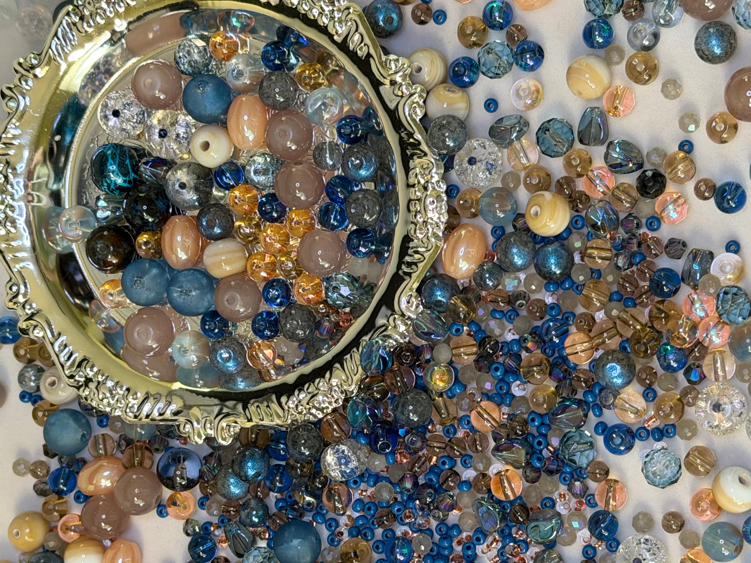 Midnight voyage Bead Mix for Jewelry making and DIY crafts  2 oz ( Bead soup mix)