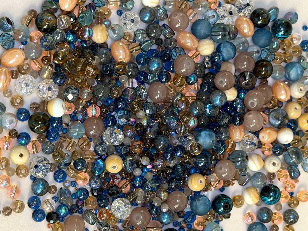 Midnight voyage Bead Mix for Jewelry making and DIY crafts  2 oz ( Bead soup mix)
