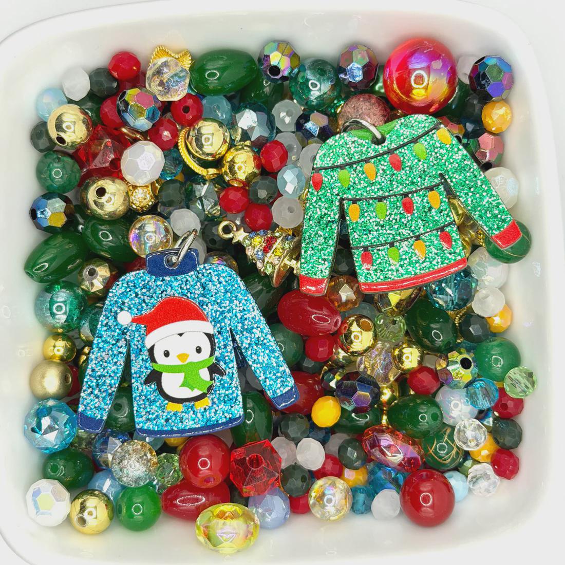 The not so ugly Christmas sweater party bead mix - bead soup