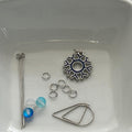 DIY Indigo Snowflake Charm Kit – Winter Planner Charms, Journal Decorations, Craft Supplies for Holiday, Customizable Snowflake Charms