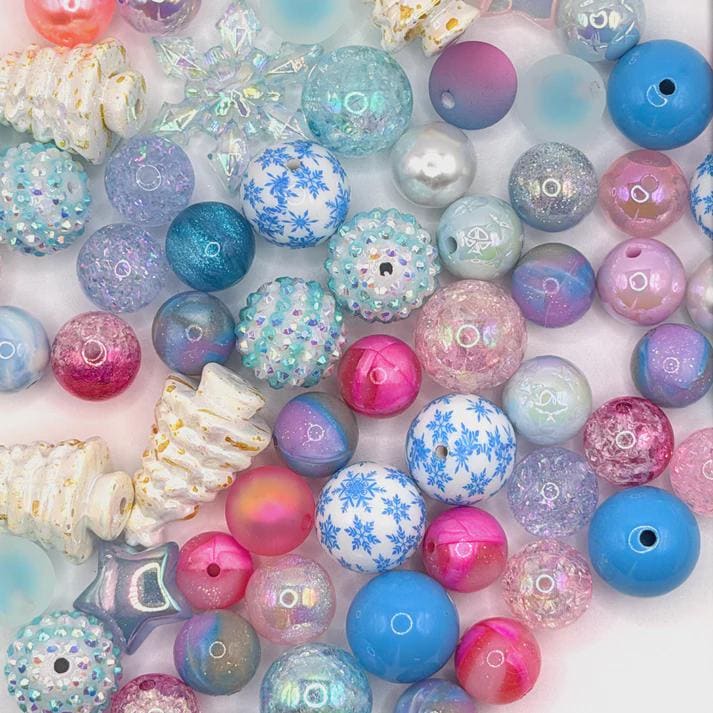 DIY Keychain winter land snow kit ( 2 keychain sets in bundle)