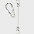 DIY beadable bar keychain with carabiner clip and detachable loop ring