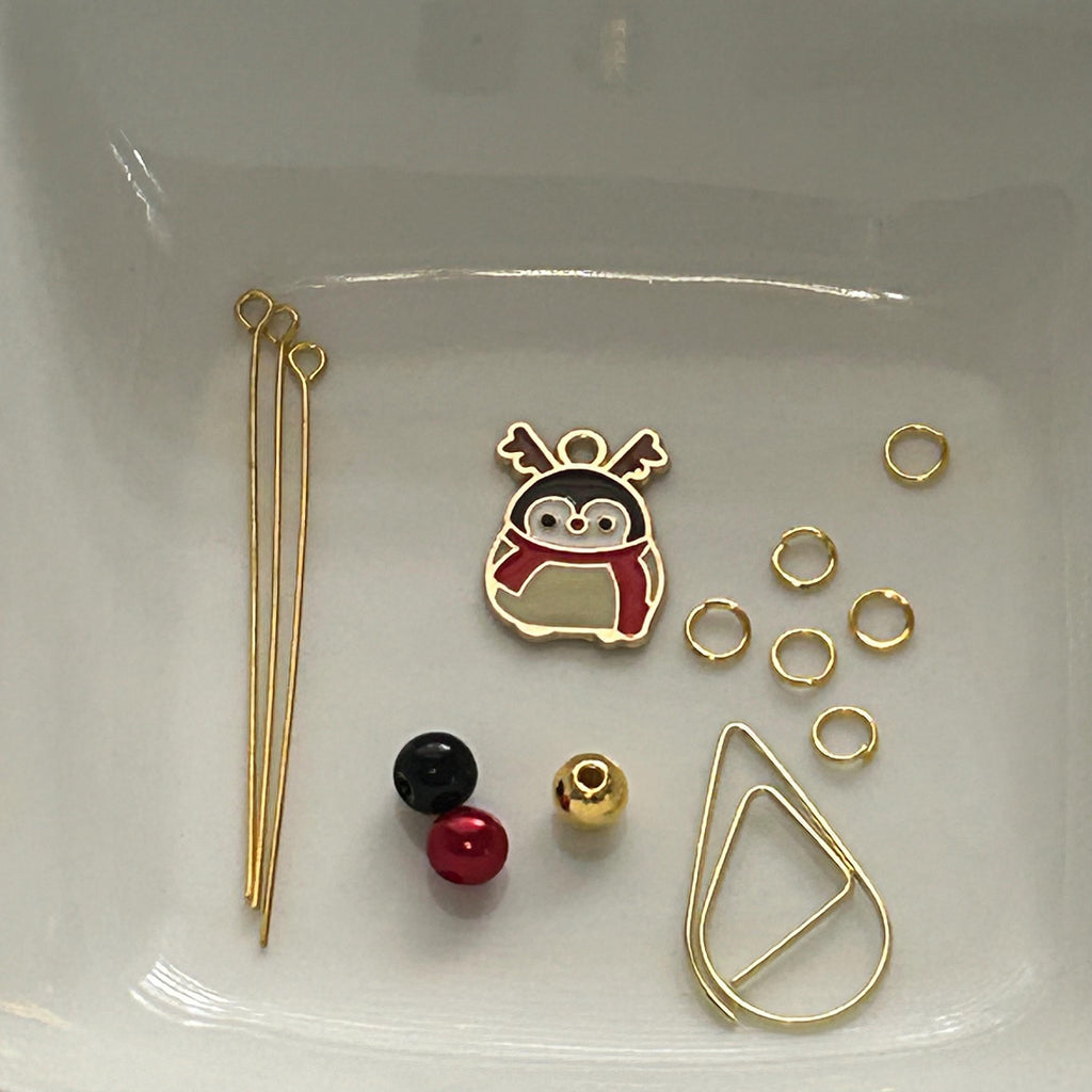DIY Winter Chubby Penguin Charm Kit – Winter Planner Charms, Journal Decorations, Craft Supplies for Holiday, Customizable Penguin Charms
