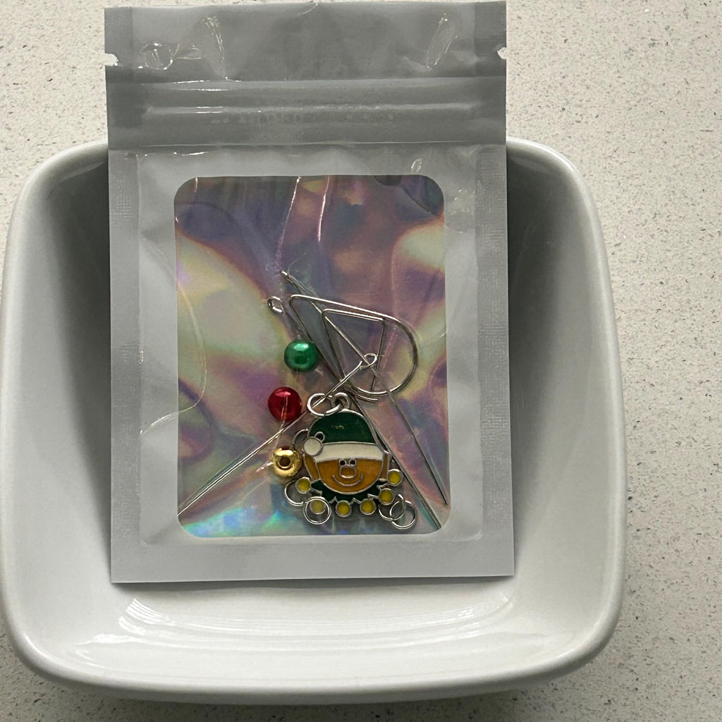 DIY Elf Charm Kit, Christmas Craft Kit, Holiday DIY Ornament, Cute Elf Pendant, Festive Christmas Craft, Easy Holiday Gift Idea