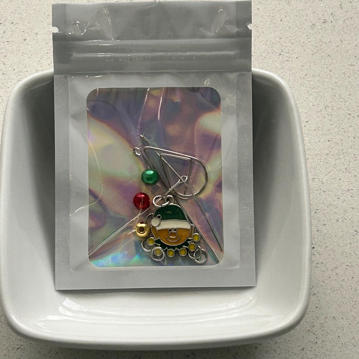 DIY Elf Charm Kit, Christmas Craft Kit, Holiday DIY Ornament, Cute Elf Pendant, Festive Christmas Craft, Easy Holiday Gift Idea