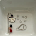 DIY Snowman Charm Kit – Winter Planner Charms, Journal Decorations, Craft Supplies for Holiday, Customizable Snowman Charms