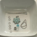 DIY Light Blue Snowflake Charm Kit – Winter Planner Charms, Journal Decorations, Craft Supplies for Holiday, Customizable Snowflake Charms