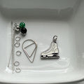 DIY Ice Skate Charm Kit, Holiday Craft Kit, Christmas Ornament DIY, Fun Winter Craft, Handmade Ice Skate Pendant, Easy DIY Gift Idea
