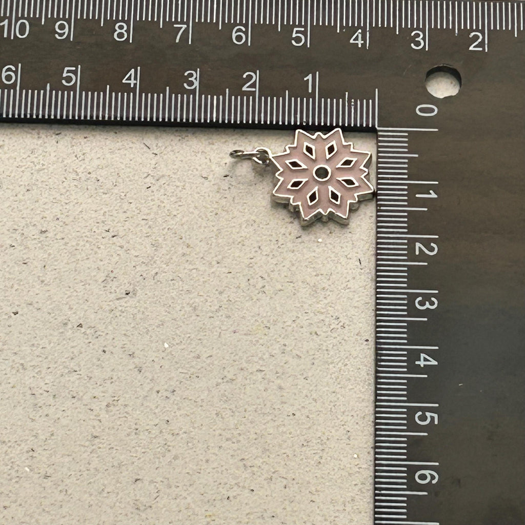 DIY Pink Snowflake Charm Kit – Holiday Planner Charms, Journal Decorations, Craft Supplies, Customizable DIY Winter Charms